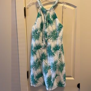 Tommy Bahama dress white with green flowers.